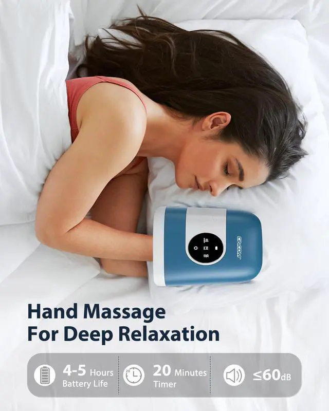 Alt view image 3 of 7 - Upgraded Hand Massager with Heat and Compression for Arthritis and Carpal Tunnel - Cordless & Rechargeable, Gifts for Women