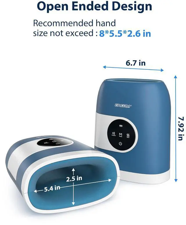 Alt view image 7 of 7 - Upgraded Hand Massager with Heat and Compression for Arthritis and Carpal Tunnel - Cordless & Rechargeable, Gifts for Women