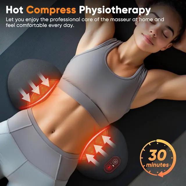 Alt view image 5 of 7 - 3 in 1 Upadate Rechargeable Electric Lumbar Support Pillow with Adjustable Height for Bed and Chair,Back Massager with Heat,Back Massager for Pain Relief Deep Tissue,Waist Wedge Bolster (Black)