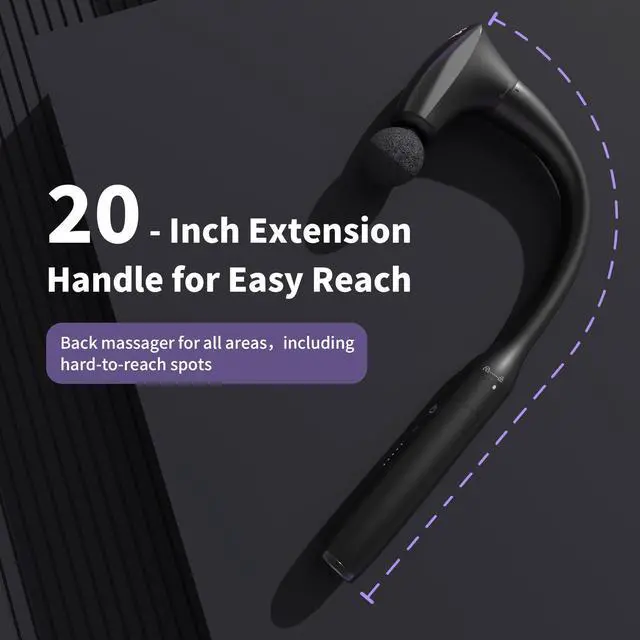 Alt view image 5 of 7 - 2-in-1 Detachable Muscle Massage Gun Deep Tissue with 20'' Extension Handle, Back and Neck Massager for Pain Relief, Handheld Massager for Shoulder Lower Back Leg Waist, FSA-HSA Eligible