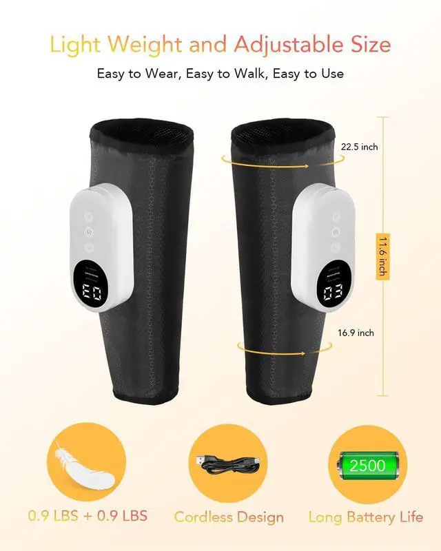Alt view image 4 of 7 - Leg Massager for Circulation and Pain Relief, Calf Air Compression