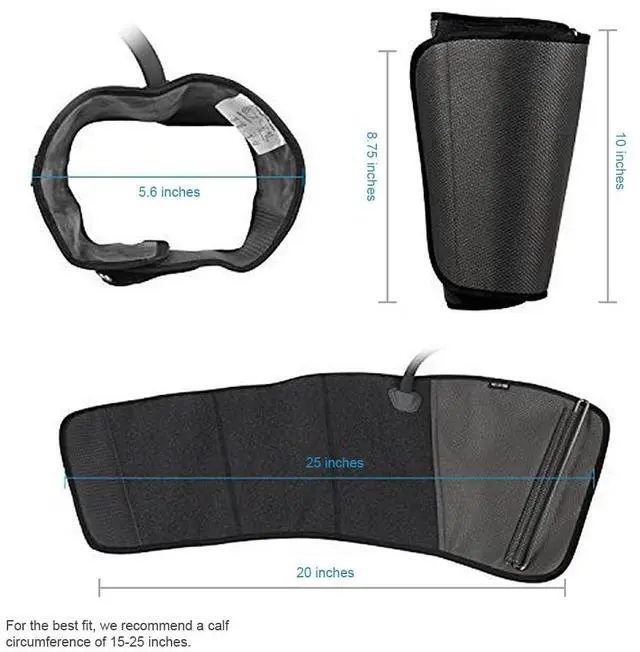 Alt view image 3 of 7 - Leg Massager for Circulation and Pain Relief, Air Compression Calf Massager with 2 Modes 3 Intensities Helpful for RLS Edema and Muscles Relaxation Gifts