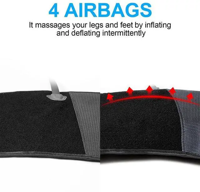 Alt view image 4 of 7 - Leg Massager for Circulation and Pain Relief, Air Compression Calf Massager with 2 Modes 3 Intensities Helpful for RLS Edema and Muscles Relaxation Gifts