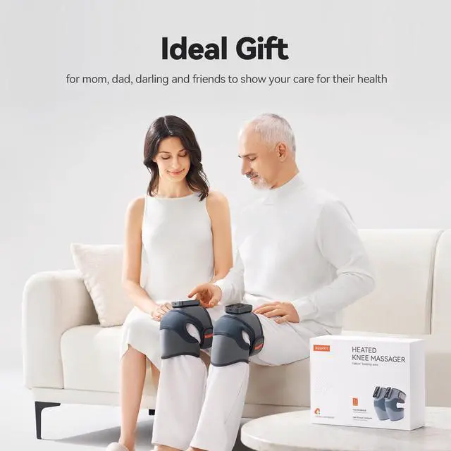 Alt view image 7 of 7 - Cordless Knee Massager with Heat Vibration for Pain Relief, MAXwarm 4.0[2025 Upgraded] - Electric Heated Knee Brace with 5 Heat Levels and 3 Massage Mode, Gifts for Men Women (Grey, Pair)