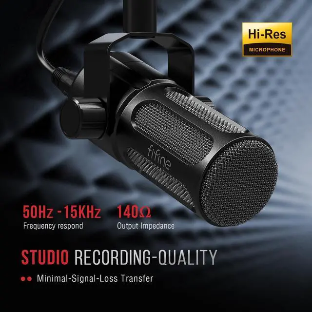Alt view image 2 of 7 - XLR Dynamic Microphone, Studio Vocal Mic for Recording, All Metal XLR Podcast Microphone with Mid-Boost, Low-Cut Filter for Voice-Over, Compatible with Mixer/Audio Interface-AmpliTank TANK1