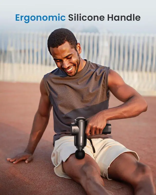 Alt view image 2 of 7 - Active Massage Gun Deep Tissue, Percussion Handheld Muscle Massager for Body Neck Pain Relief, Portable Electric Mini Back Massagers with Carry Case for Athletes Men Women
