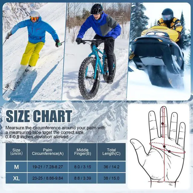 Alt view image 5 of 7 - Heated Gloves for Men Women, Rechargeable Full & Half Hands Electric Gloves Heated Fingerless Touchscreen Gloves Heated Winter Hand Warmer for Work Cycling Skiing Outdoor Snow (Large)