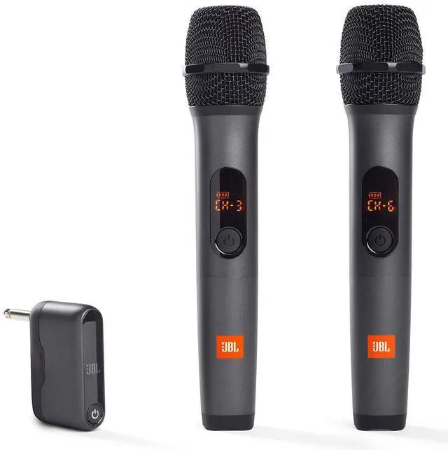 Main image of Wireless Two Microphone System with Dual-Channel Receiver, Black