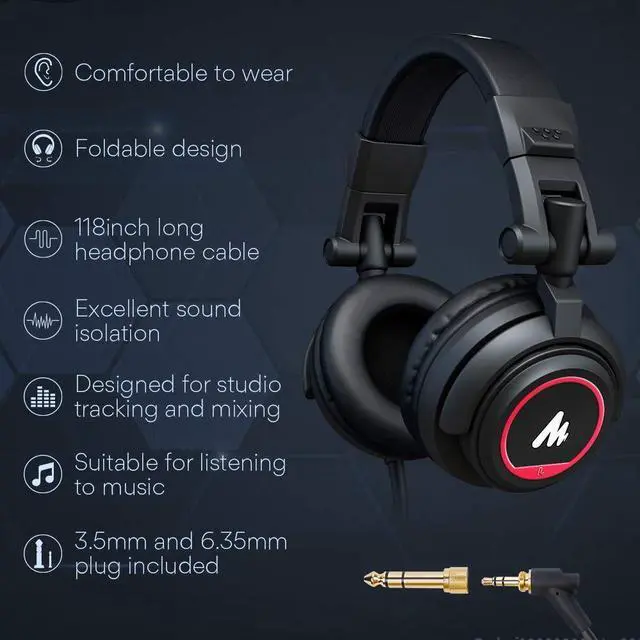 Alt view image 4 of 7 - Microphone with Studio Headphone Set 192kHz/24bit Vocal Condenser Cardioid Podcast Mic Compatible with Mac and Windows, YouTube, Gaming, Live Streaming, Voice-Over (AU-A04H)