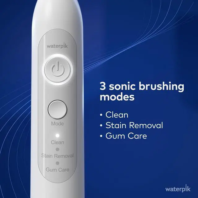 Alt view image 6 of 7 - Cordless Pearl and Sensonic Rechargeable Electric Toothbrush and Water Flosser Combo, Complete Dental Care for Teeth, Gums, Braces and Travel  ADA Accepted, White