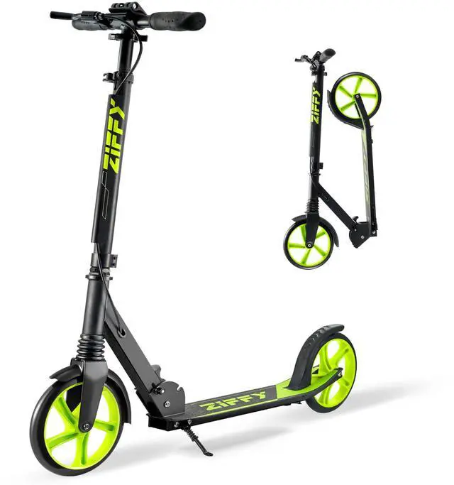 Main image of Scooterwith Hand Brake, Foldable Kick Scooter, Lightweight Scooter for Boys with 4 Adjustable Heights, ABEC9 Bearings, Supports Up to 260 lbs