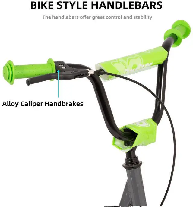Alt view image 4 of 7 - Kick ScooterOld Boys Girls, 12 Inch Big Wheels Scooters , Teens and Adults, Adjustable Handlebar, Scooter, Gray