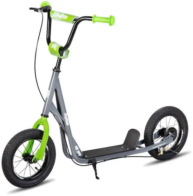 Alt view image 7 of 7 - Kick ScooterOld Boys Girls, 12 Inch Big Wheels Scooters , Teens and Adults, Adjustable Handlebar, Scooter, Gray