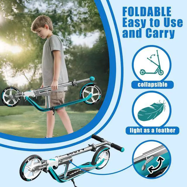 Alt view image 5 of 7 - Scooter Adults | Adjustable Height, Foldable, Lightweight Aluminum Frame | Holds Up to 240lbs | Smooth Ride on Any Terrain