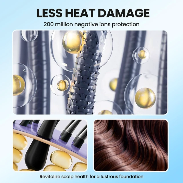 Alt view image 6 of 7 - Hair Dryer with Diffuser, 110,000 RPM High-Speed Ionic Hair Dryer for Fast Drying, Lightweight Foldable Travel Blow Dryer for Women, Quiet Professional Hair Dryer, Gift for Women