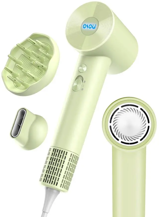 Main image of Hair Dryer with Diffuser for Curly Hair, Negative Ionic Hairdryer, High-Speed Blow Dryer with 110, 000 RPM Brushless Motor, Fast Drying Lightweight Travel Hairdryer, Low Noise Quiet Hair Dryers