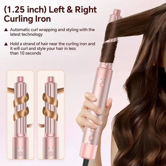 Alt view image 4 of 7 - 5 in 1 Hot Air Styler, Hair Dryer Brush with Auto Wrap Curling, 110,000 RPM High-Speed Blow Dryer and Air Curler, Frizz-Free Styling for All Hair Types-Straight, Wavy & Curly, No Heat Damage, 1200W