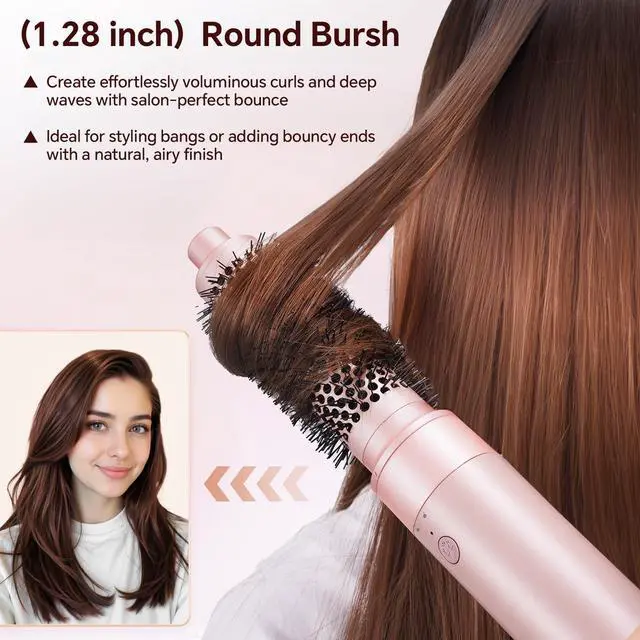 Alt view image 6 of 7 - 5 in 1 Hot Air Styler, Hair Dryer Brush with Auto Wrap Curling, 110,000 RPM High-Speed Blow Dryer and Air Curler, Frizz-Free Styling for All Hair Types-Straight, Wavy & Curly, No Heat Damage, 1200W
