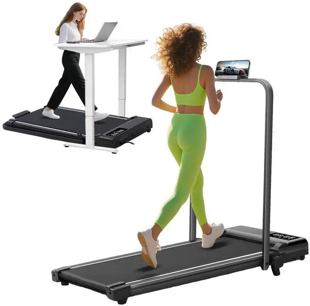 Main image of Walking Pad Treadmill with Incline & Handle Bar, 3.0HP Foldable Folding Treadmills for Home Small, Small Portable Treadmill with Handles, Walking pad with Incline and Handle bar, 320LB Capacity