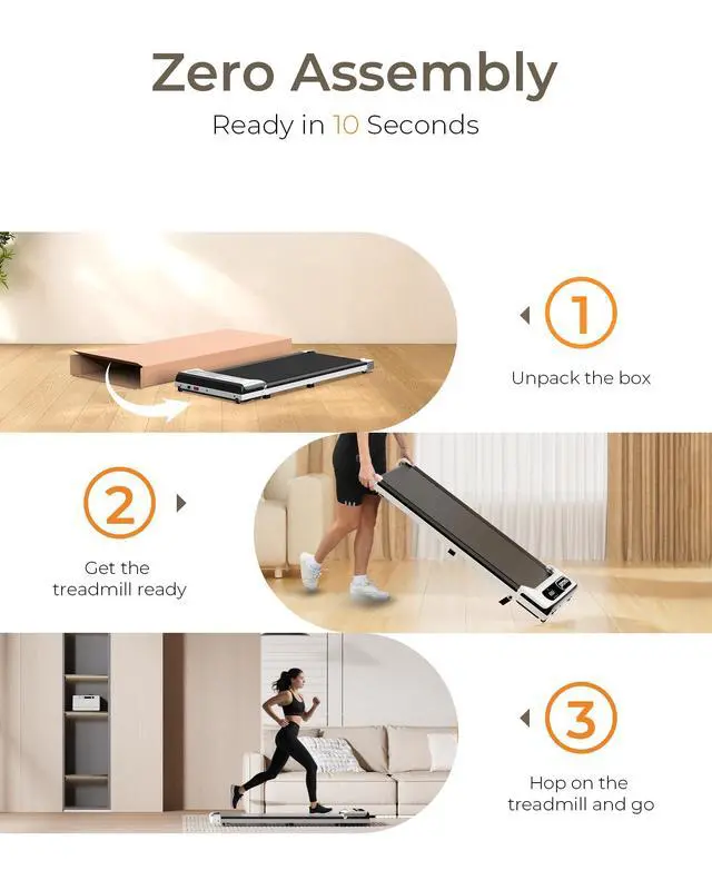Alt view image 6 of 6 - Walking Pad, Under Desk Walking pad Treadmill, 2.5HP Walking Pad with Remote and LED Display, 3 in 1 Portable Walking Pad with 265 lbs Weight Capacity for Home Office