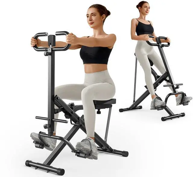 Main image of Squat Machine with Phone Holder, Foldable Exercise Equipment for Home, Squat Rowing Machine with 3 High-Strength Resistance Band, Squat Assist Trainer for Arm, Glute & Leg Workout (Black)