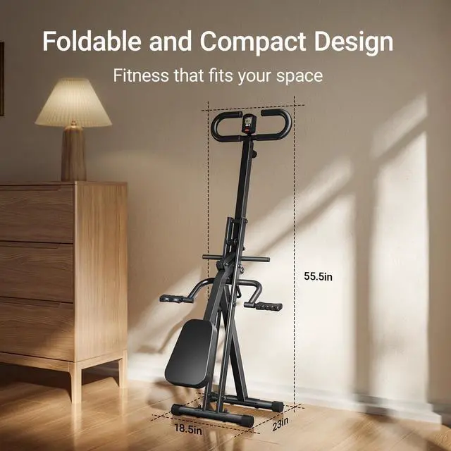 Alt view image 6 of 7 - Squat Machine with Phone Holder, Foldable Exercise Equipment for Home, Squat Rowing Machine with 3 High-Strength Resistance Band, Squat Assist Trainer for Arm, Glute & Leg Workout (Black)