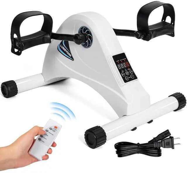 Main image of Motorized Mini Exercise Bike Pedal Exerciser for Seniors Rehab Training, Electric Under Desk Bike Pedal Exerciser for Arm/Leg Fitness & Physical Therapy, 6 Levels Speed Adjustment