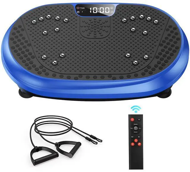 Main image of Vibration Plate Exercise Machine, Vibrating Fitness Platform for Lymphatic Drainage, Full Body Shaker Workout Equipment, Bluetooth Power Shaping Vibrate Plate, Board Sport for Home Exercise Gym, Blue