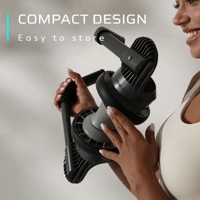 Alt view image 7 of 7 - Fitness Ab Roller Wheel with Elbow Support Abdominal Trainer Roller Workout Equipment for Core Strength Training for Men and Women.Grey