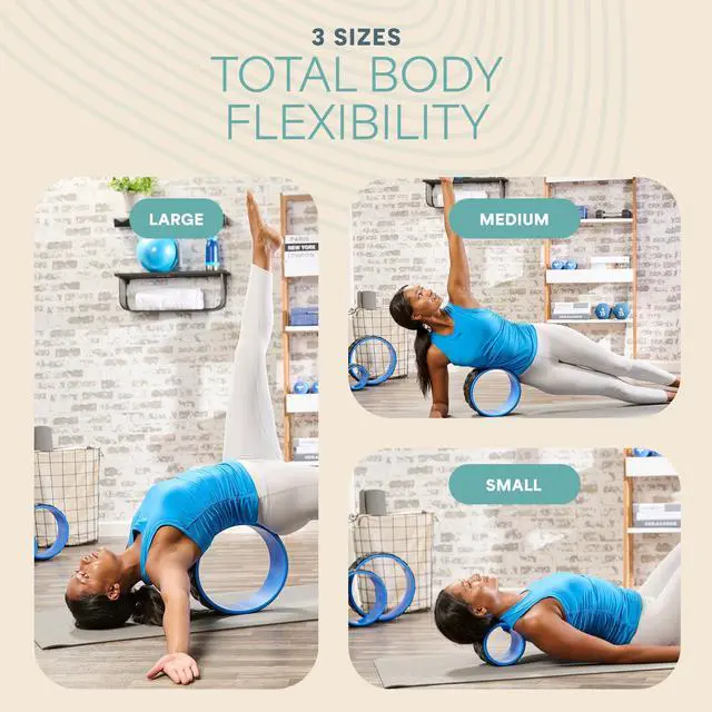 Alt view image 3 of 7 - Yoga Wheel Set for Shoulder & Neck Pain Relief, Back Alignment & Stretching, Roller for Popping, Cracking, and Stretching, Exercise Roller for Pain Relief and Flexibility