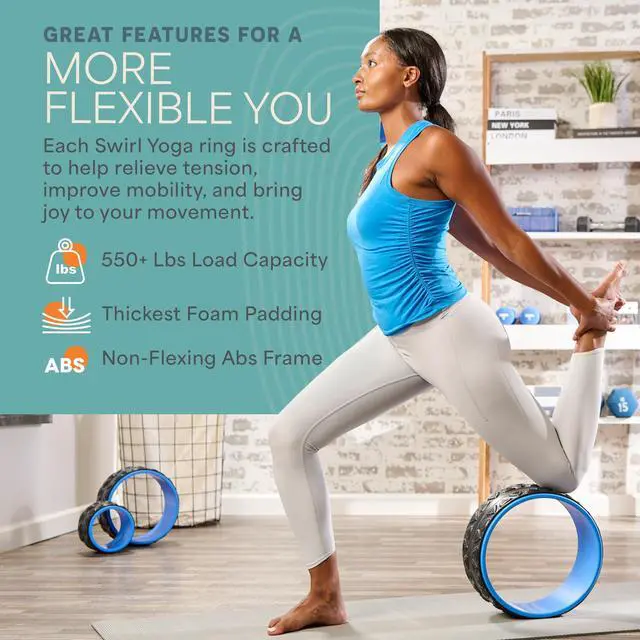 Alt view image 4 of 7 - Yoga Wheel Set for Shoulder & Neck Pain Relief, Back Alignment & Stretching, Roller for Popping, Cracking, and Stretching, Exercise Roller for Pain Relief and Flexibility