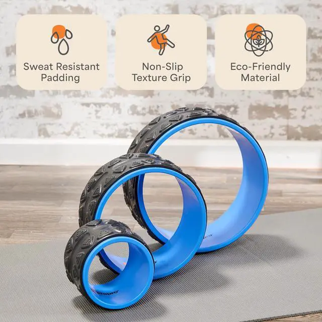 Alt view image 5 of 7 - Yoga Wheel Set for Shoulder & Neck Pain Relief, Back Alignment & Stretching, Roller for Popping, Cracking, and Stretching, Exercise Roller for Pain Relief and Flexibility