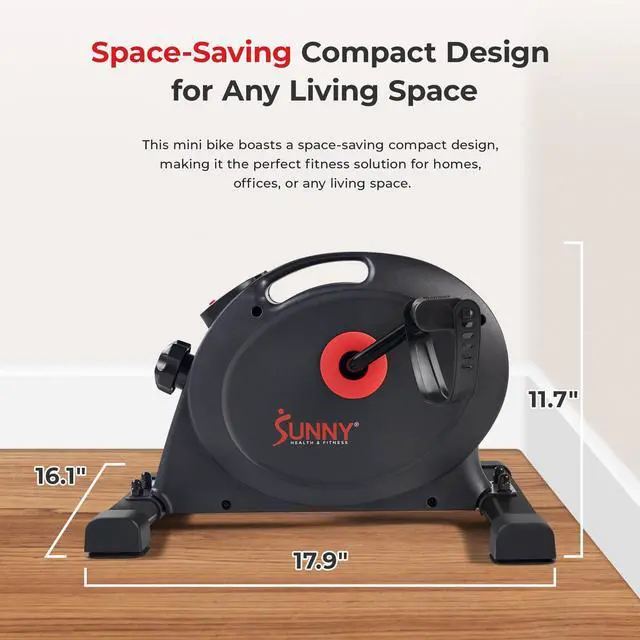 Alt view image 3 of 7 - Under Desk Smart Mini Pedal Exerciser, Dual Function Exercise Cycle Bike with Low Profile Design - SF-B023005DGY