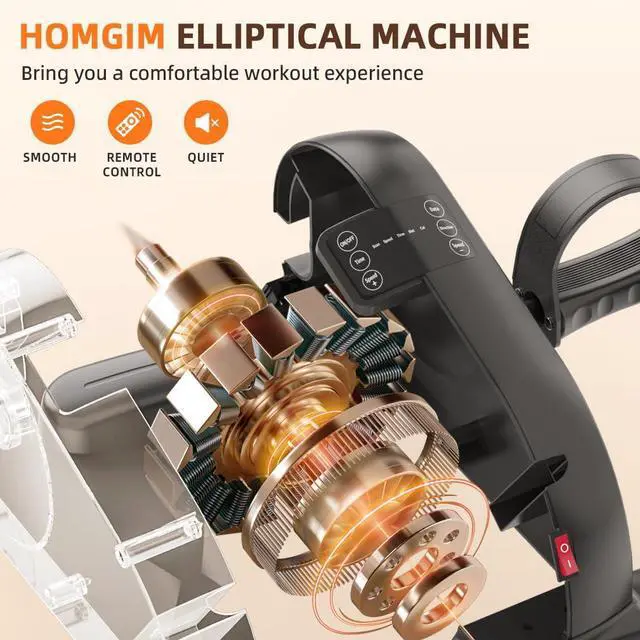 Alt view image 2 of 7 - Motorized Mini Exercise Bike Electric Pedal Exerciser for SeniorsUnder Desk Bike Pedal Exerciser for Arm/Leg Fitness & Physical Therapy,Manual/Auto Speed Adjustment Leg Exercise Equipment