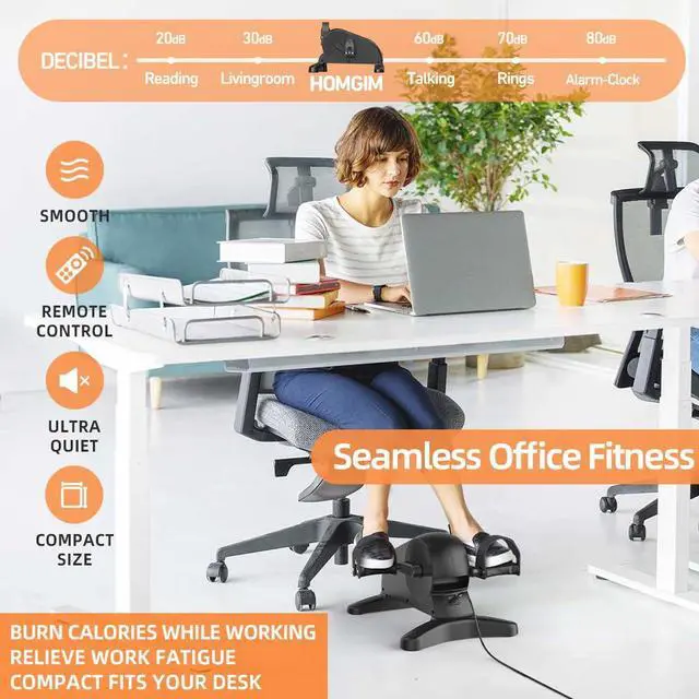 Alt view image 3 of 7 - Motorized Mini Exercise Bike Electric Pedal Exerciser for SeniorsUnder Desk Bike Pedal Exerciser for Arm/Leg Fitness & Physical Therapy,Manual/Auto Speed Adjustment Leg Exercise Equipment