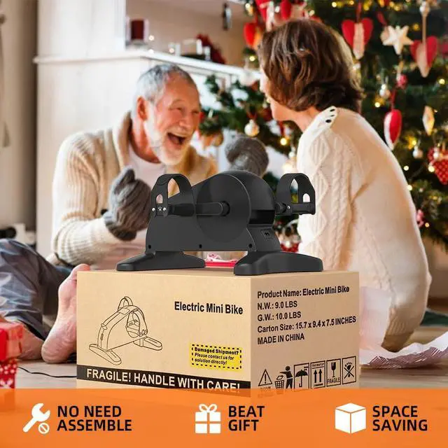 Alt view image 7 of 7 - Motorized Mini Exercise Bike Electric Pedal Exerciser for SeniorsUnder Desk Bike Pedal Exerciser for Arm/Leg Fitness & Physical Therapy,Manual/Auto Speed Adjustment Leg Exercise Equipment