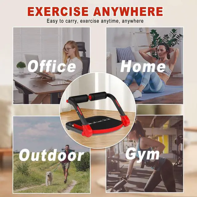 Alt view image 6 of 6 - Ab Machine, Sit Up Exercise Equipment, Ab Workout Equipment with 3 Adjustable Resistance, Ab Trainer for Stomach Workout with 330 LBS Weight Capacity, Foldable Ab Crunch Machine for Home Gym