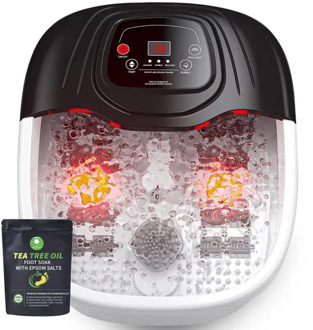 Main image of Foot Spa Bath Massager with Heat, Epsom Salt,Bubbles, Vibration and Red Light, Tub for Stress Relief,Foot Soaker, Birthday Gifts for Mom Dad Women Men Her Him