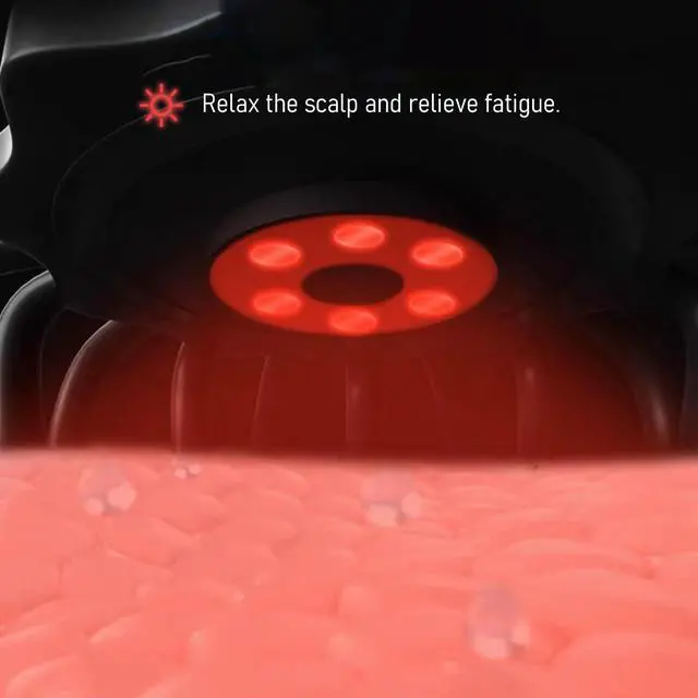 Alt view image 3 of 7 - Electric Scalp Massager - Octopus Head Massager Stress Relax, 20 Claw Multi-Configuration Array Vibrating Nodes, 5 Modes, Bluetooth Music, Hair Scalp Relaxation, Fatigue Relief