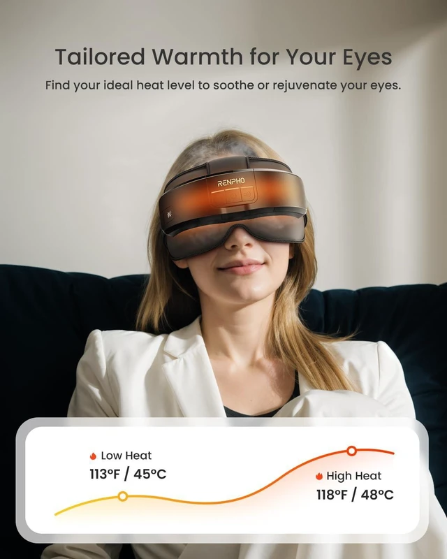 Alt view image 4 of 7 - Eyeris Masc Head and Eye Massager, FSA Eligible HSA | Head Massager for Forehead, Occiput and Temple, Heated Mask Massager for Scalp Relaxation and Stress Relief, Gifts