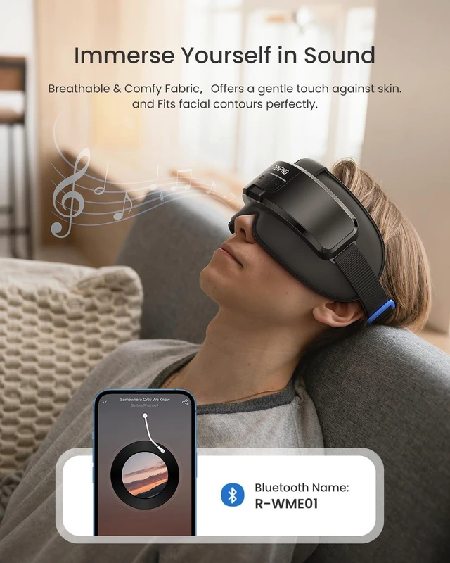 Alt view image 7 of 7 - Eyeris Masc Head and Eye Massager, FSA Eligible HSA | Head Massager for Forehead, Occiput and Temple, Heated Mask Massager for Scalp Relaxation and Stress Relief, Gifts