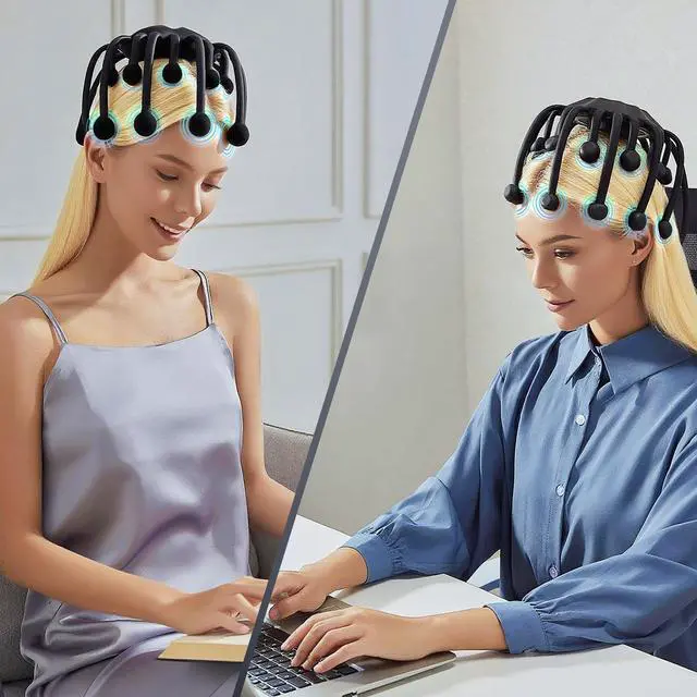 Alt view image 3 of 7 - Electric Scalp Massager, 360° Octopus Head Massager Scalp Relax