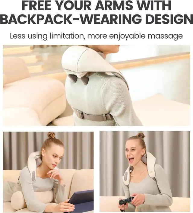 Alt view image 5 of 7 - N5 Mini Neck Massager with Heat, Electric Massager for Neck and Shoulder, Deep Massage at Home, Muscle Relaxation Gifts