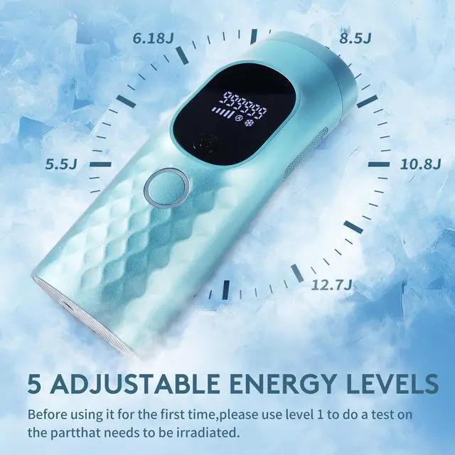 Alt view image 2 of 7 - Laser Hair Removal for Women and Men - Permanent Painless Ice Cooling IPL Device Remover Machine with Shaver, Goggles, 999,999 Flashes for Body and Face, Corded