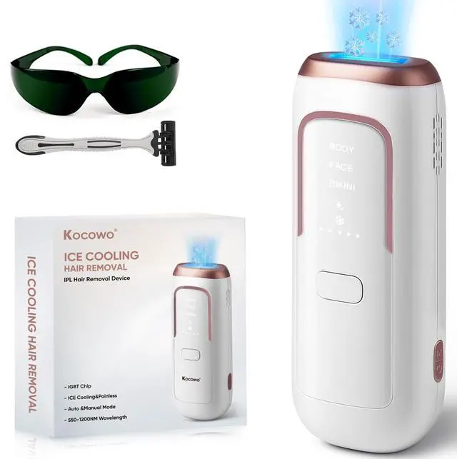 Main image of Laser Hair Removal for Women with 5 Ice Cooling, Painless IPL Laser Hair Removal Device, 3 Modes & 5 Strengths Tailored for Every Body Part, at Home Laser Hair Removal for Women Men on Face Body