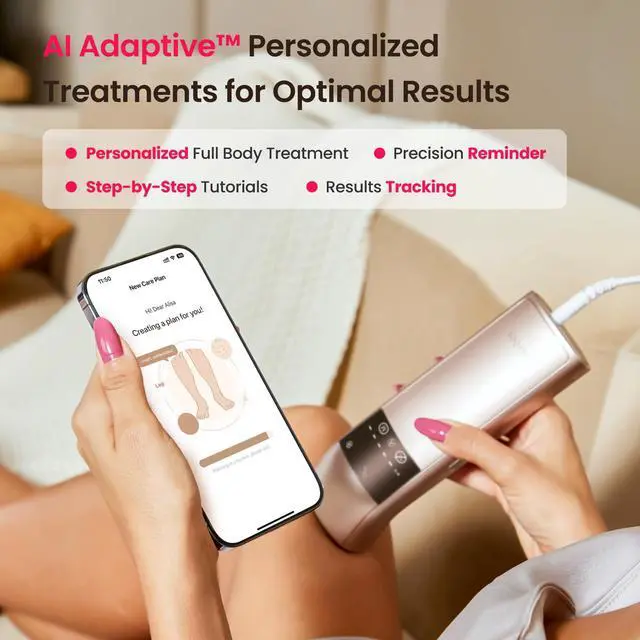 Alt view image 6 of 7 - IPL Laser Hair Removal for Women and Men, 25J Triple-Pulse Permanent Hair Removal Device for Ingrown & Coarse Hair, 37°F Painless Sapphire Ice Cooling Hair Removal for Legs, Facial, Armpits, Bikini