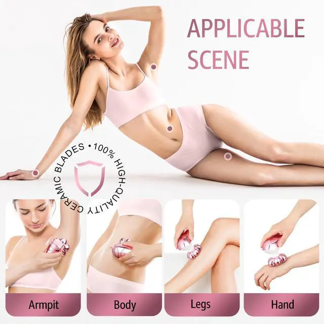 Alt view image 5 of 7 - Electric Razors for Women Legs: Rechargeable Body Shaver - Waterproof Wet Dry Hair Remover - Trimmer for Lady Face Underarms Pubic