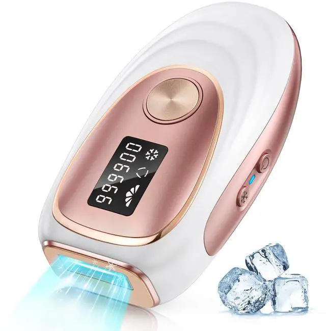 Main image of Laser Hair Removal, IPL Hair Removal with Ice-Cooling System for Painless & Long-Lasting Result, Safe At-Home Hair Remover Device for Armpits Back Legs Arms Face Bikini Line, Rose Gold