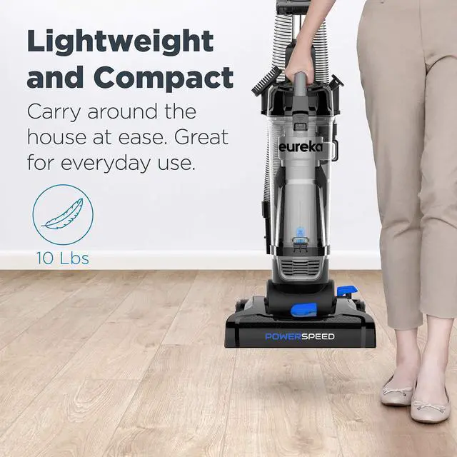Alt view image 6 of 7 - PowerSpeed Lightweight Upright Vacuum Cleaner for Carpet and Hard Floor, Powerful Bagless Upright Vacuum Cleaner for Home Pets, NEU181A, Blue