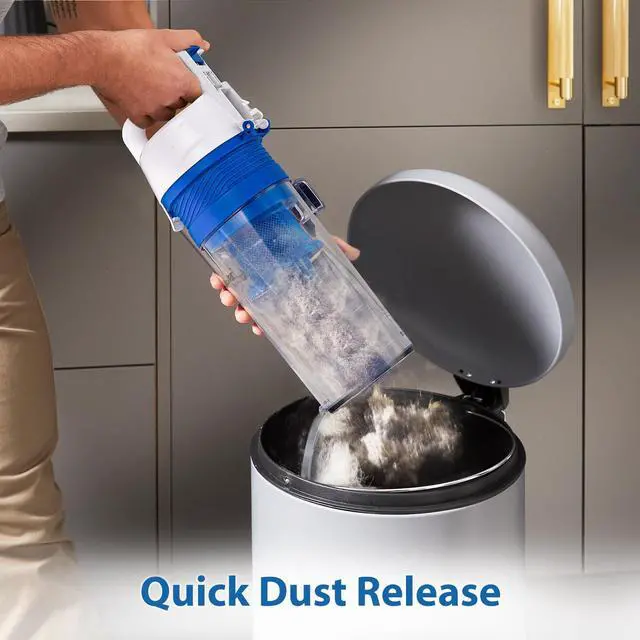 Alt view image 5 of 6 - Upright Vacuum Cleaner Power Suction Bagless Vacuum Cleaner Portable Floor Cleaner with 20ft Cord & 13 Cleaning Path for Carpet, Hard Floor and Pet Hair